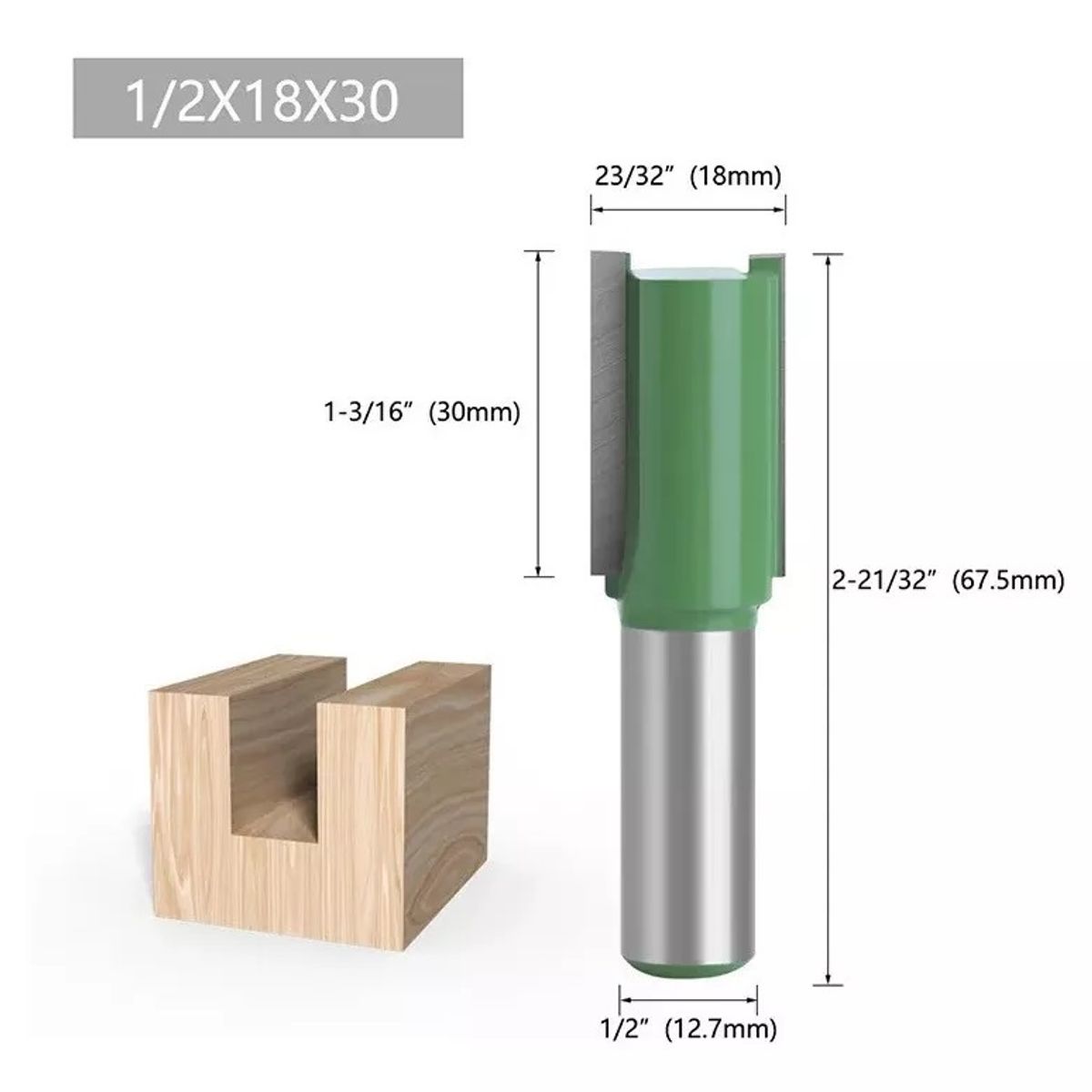 GENERICO - FRESA MADERA RECTA TOMA ½  x 18 MM