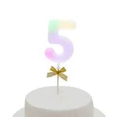 GENERICO - TOPPER TORTA NUMERAL LED 5