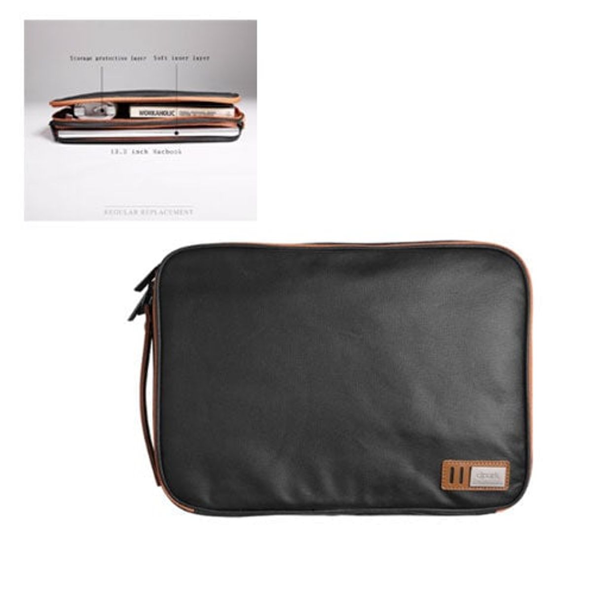 FACTORYTECH - Funda Organizadora Para Macbook Pro Air Retina 1314 Negra