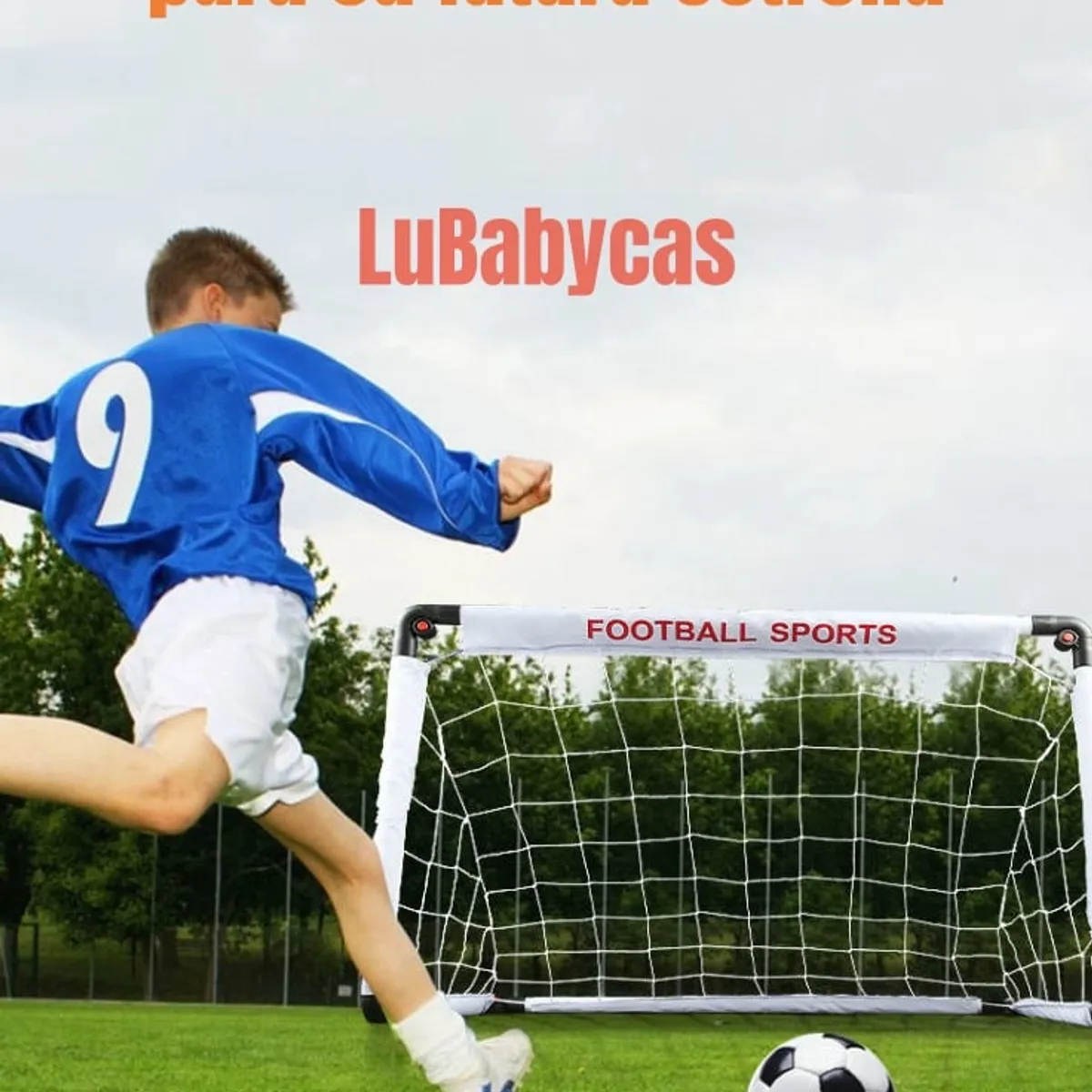 LUBABYCAS - Arco de Fútbol 120x80cm Con Bolso de Transporte LuBabycas