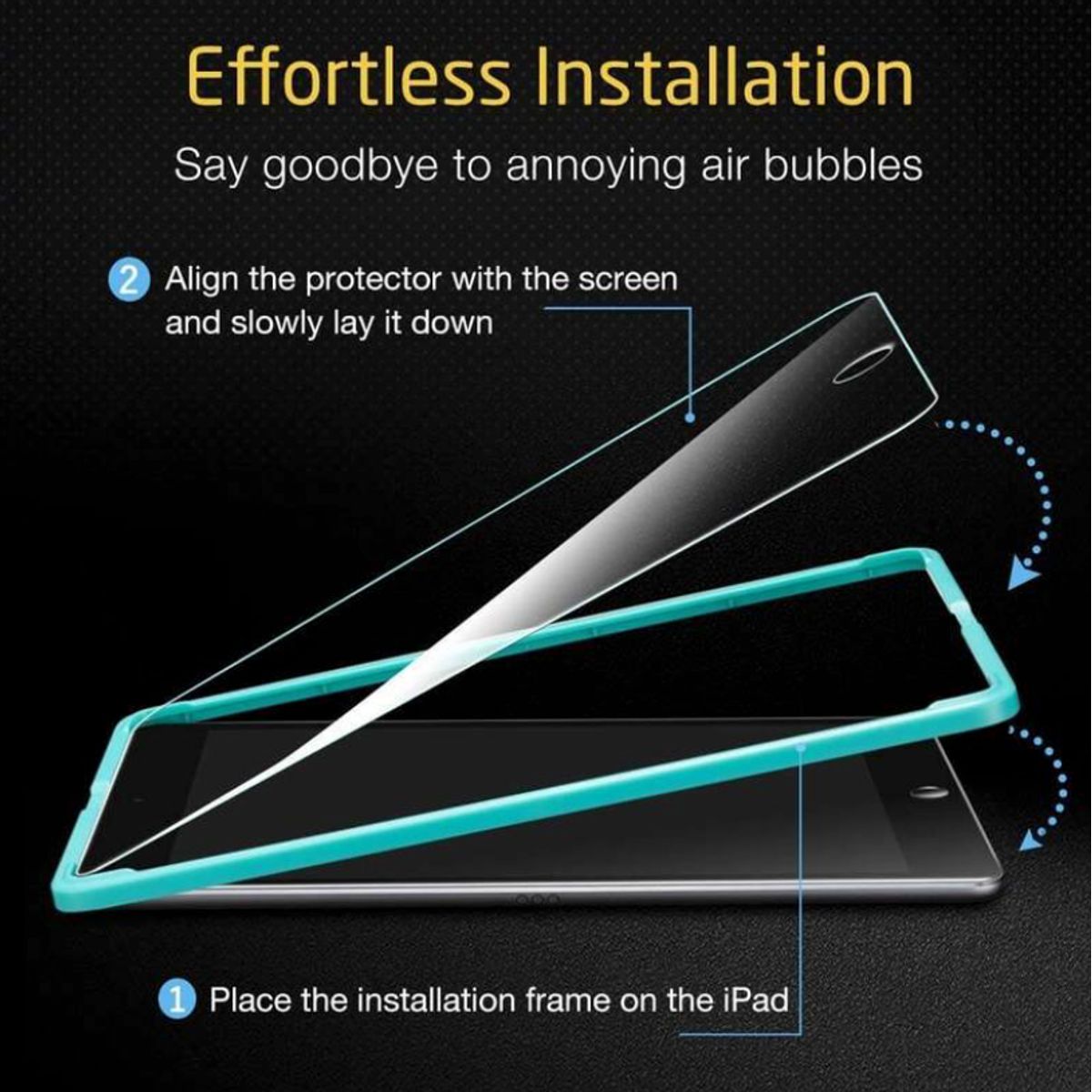 FACTORYTECH - Lamina Vidrio compatible con iPad Pro Air iPad 97 Facil Ins