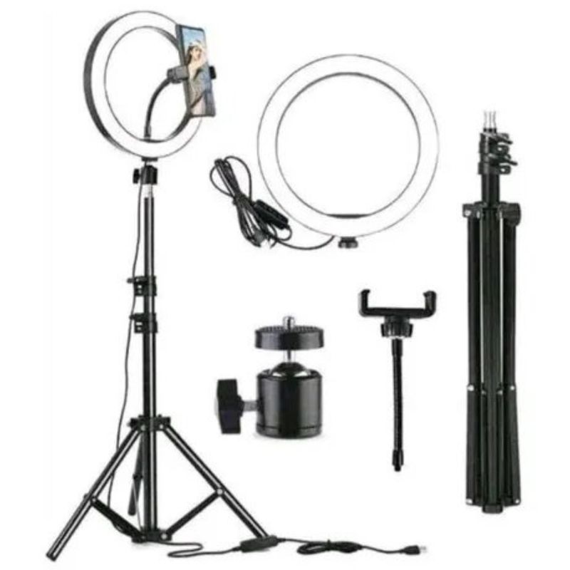 GENERICO - Aro de Luz LED 45 cm Trípode 2.1 M