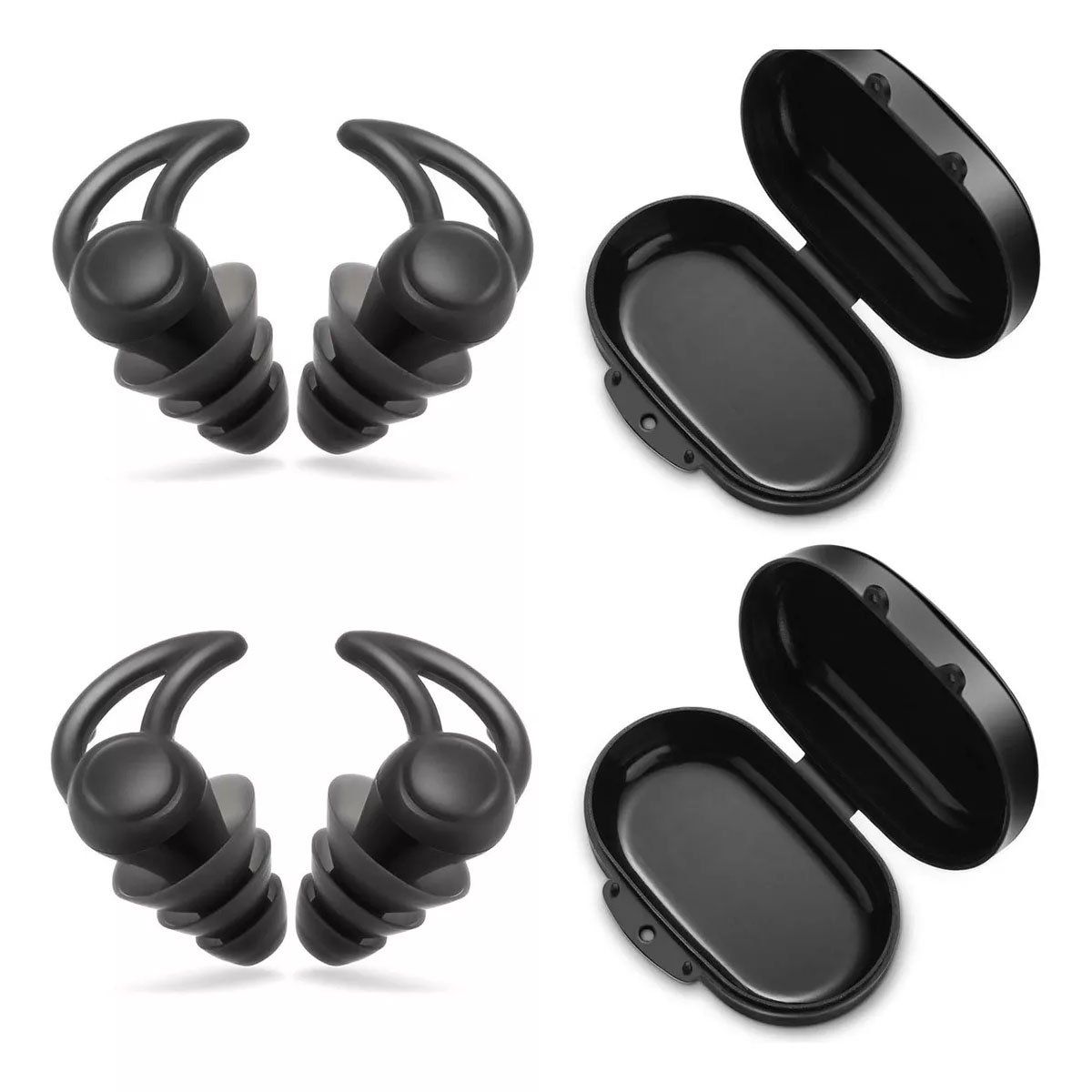 EDWINAYY - X2 Tapones Los Oídos Silicona Reducción Ruido Para Dormir