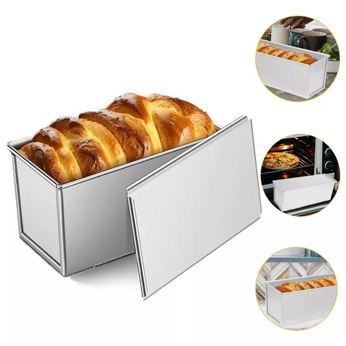 KUANGYE - Molde De Pan Aluminio Antiahederente 33x12x12 Cm 1000gr