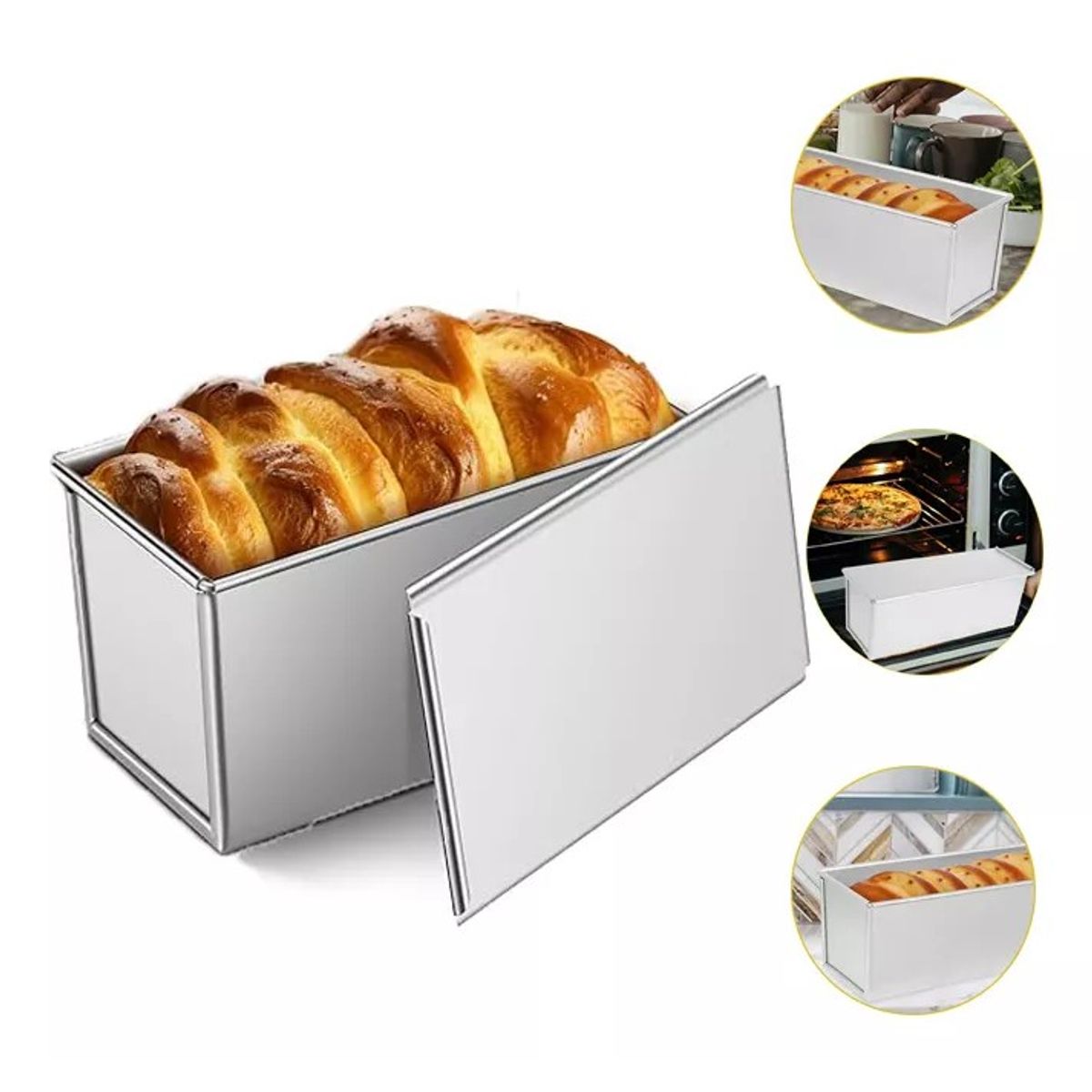KUANGYE - Molde De Pan Aluminio Antiahederente 33x12x12 Cm 1000gr