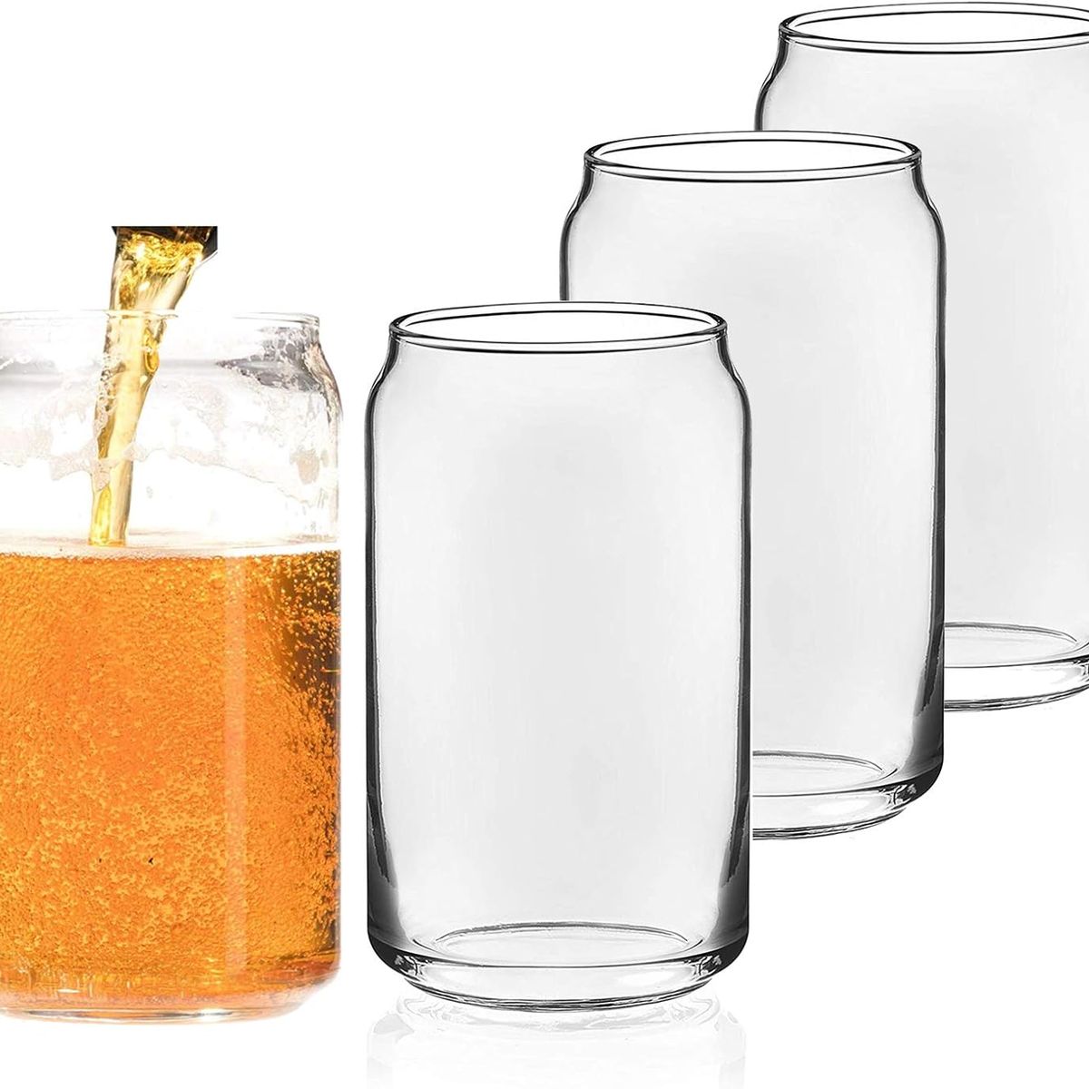 KUANGYE - Display 4 Vasos De Vidrio 550 Ml Transparente