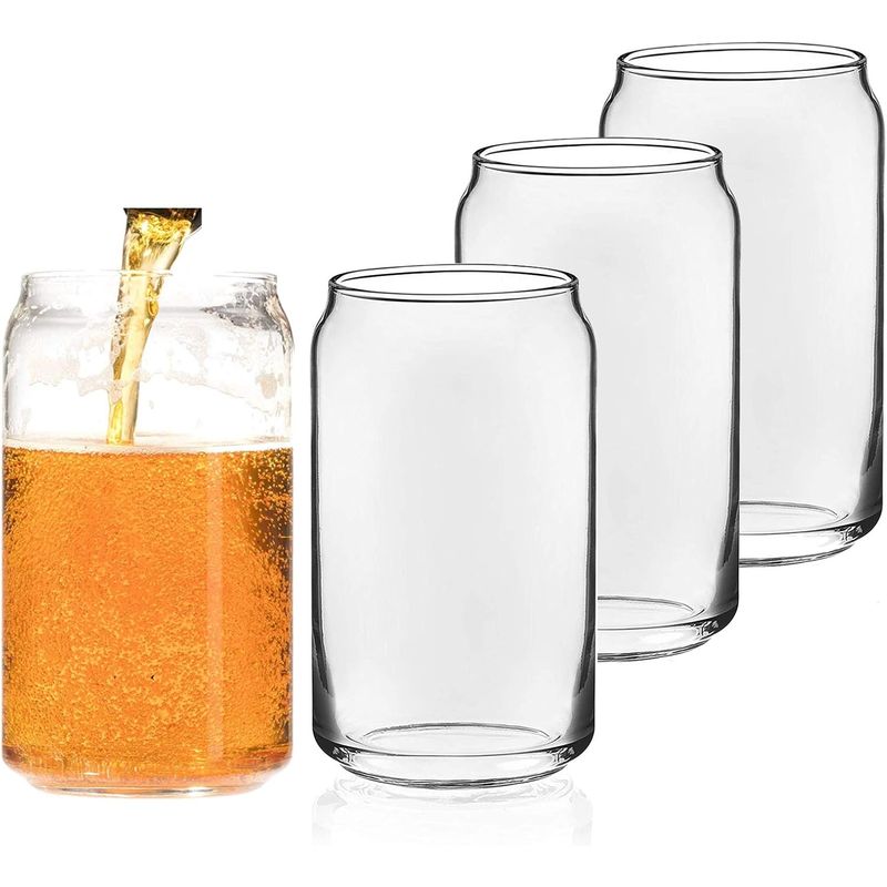 KUANGYE - Display 4 Vasos De Vidrio 550 Ml Transparente