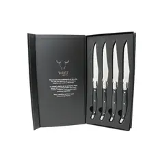 GENERICO - Set 4 Cuchillos Black Mesa Carne Wayu Limited Asado Acero
