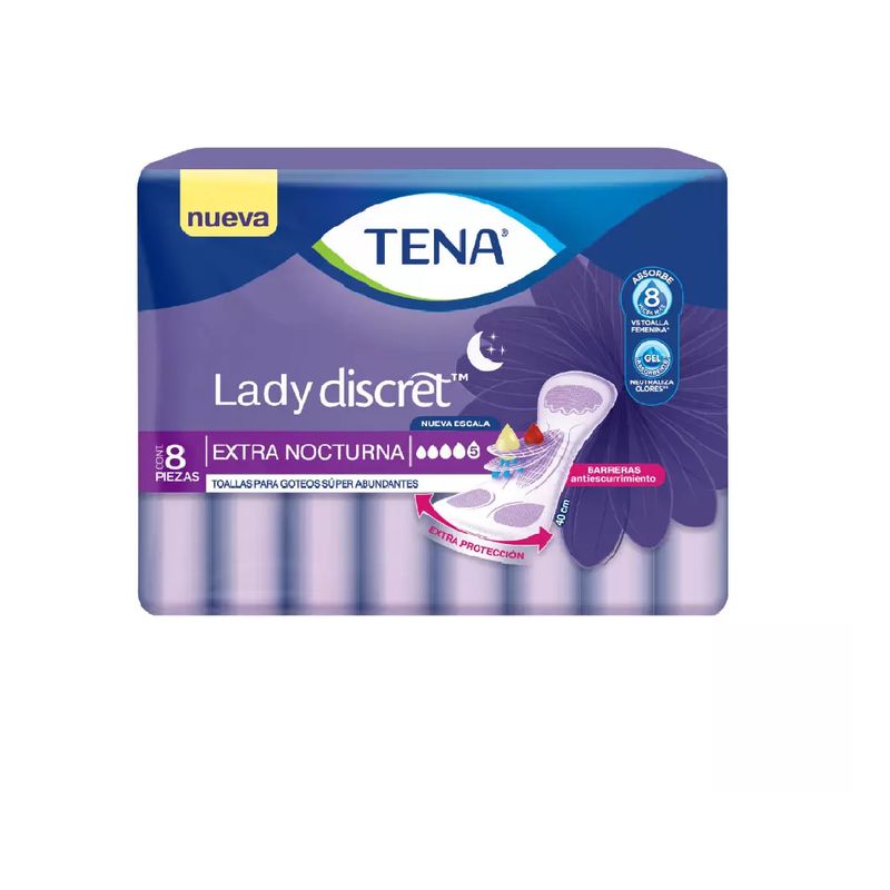 TENA - Tena Toalla TENA Lady Discret Extra Nocturna 8 Unidades