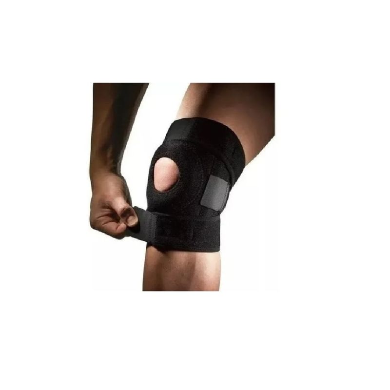 GENERICO - Rodillera Meniscos Soporte Rótula Triple Banda Negro