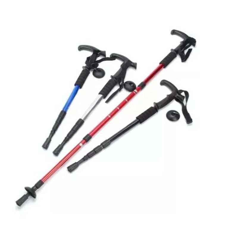 VHEX - Bastón Trekking Senderismo 3 Tramos Antishock