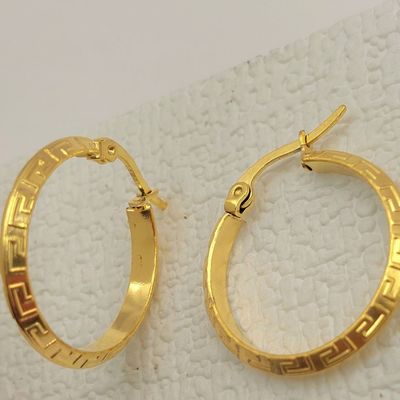 Imagen 2 del producto Argollas ORO LAMINADO 18K Diseño GRECAS