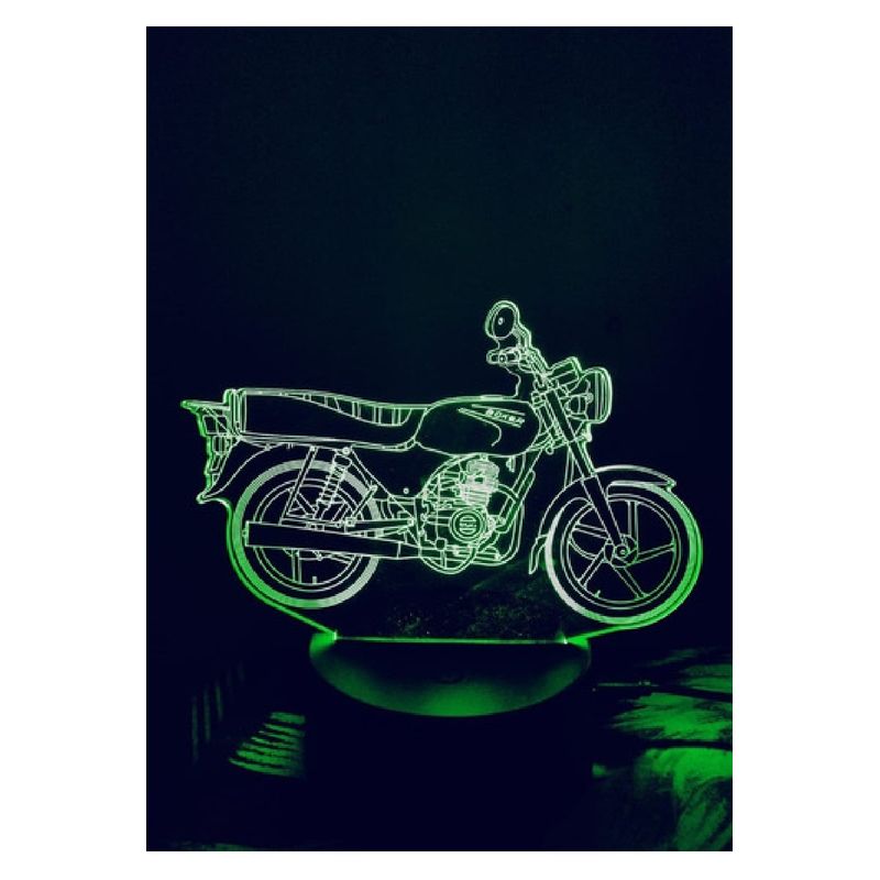 GENERICO - Lampara 3d Moto Clasica De 7 Colores
