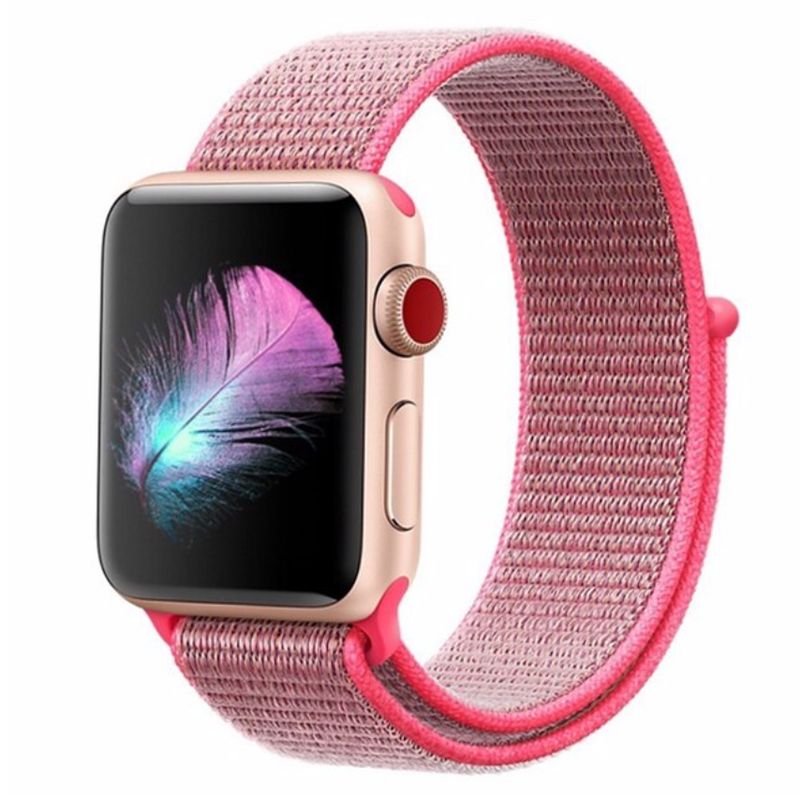 FACTORYTECH - Correa para Applewatch Nylon Bucle Rosada 42444549mm