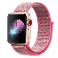 FACTORYTECH - Correa para Applewatch Nylon Bucle Rosada 42444549mm