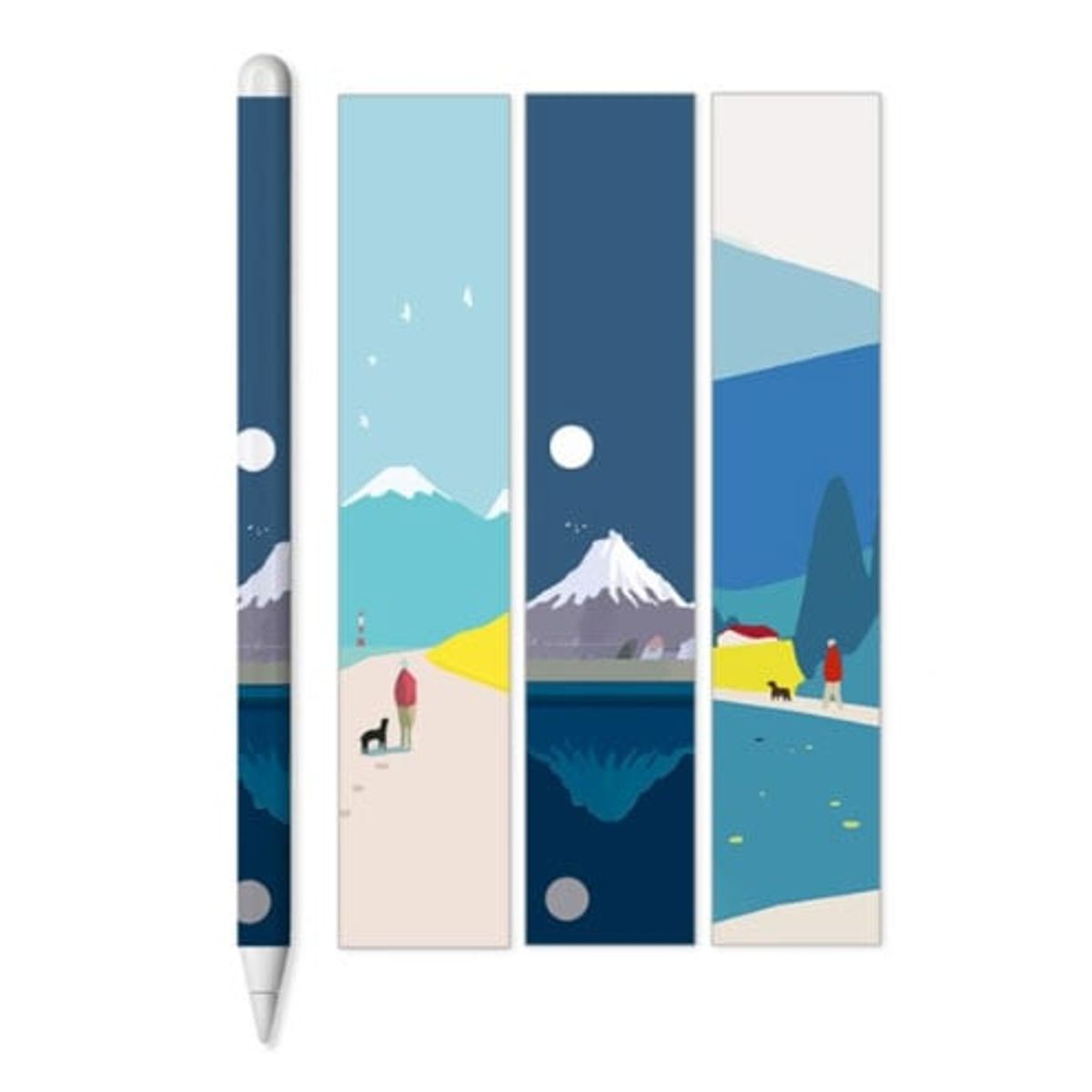 FACTORYTECH - Set Adhesivos Protectores para Applepencil 1 Diseño Paisaje