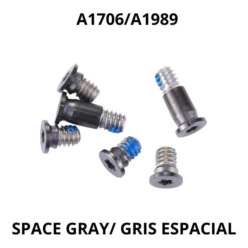 FACTORYTECH - Kit Tornillos Repuestos Para MacBook A1706  A1989 Space Gray