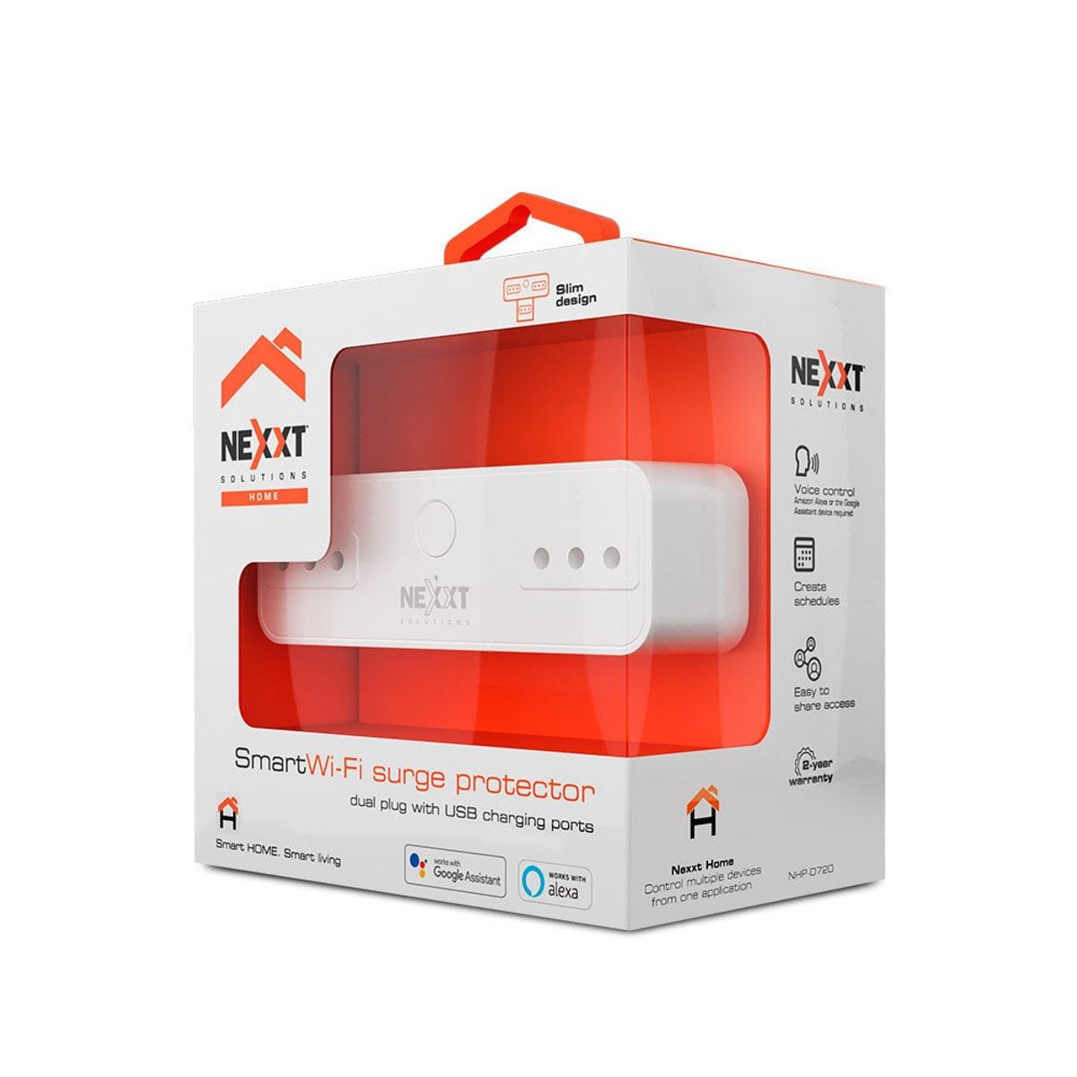 FACTORYTECH - Enchufe Inteligente + 2 USB Wifi Google Alexa 220V Nexxt