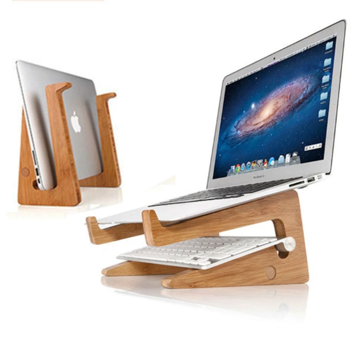 FACTORYTECH - Stand Notebook Macbook 13 Pulgadas Bambu Ecofriendly GoForit