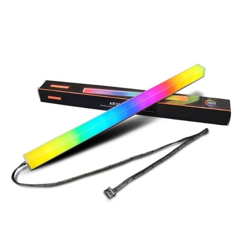 FACTORYTECH - Set 5 Ventiladores 120MM Barra Led 30CM Control RGB CoolMoon