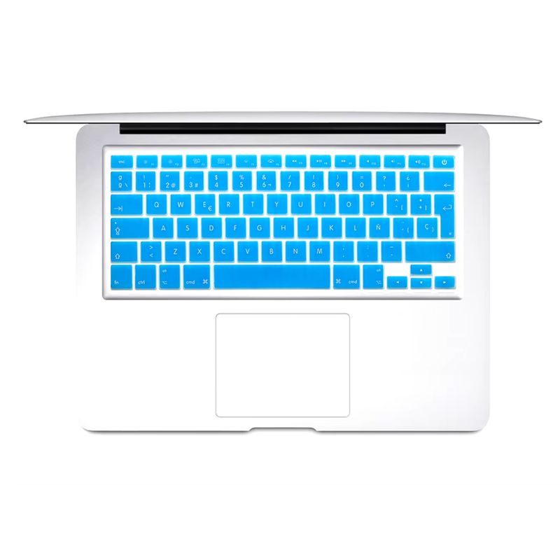 FACTORYTECH - Protector Teclado compatible con Macbook Pro  Air A1278 A1466 Celeste
