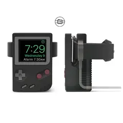 FACTORYTECH - Soporte Dock Para Applewatch Diseño Gameboy Negro