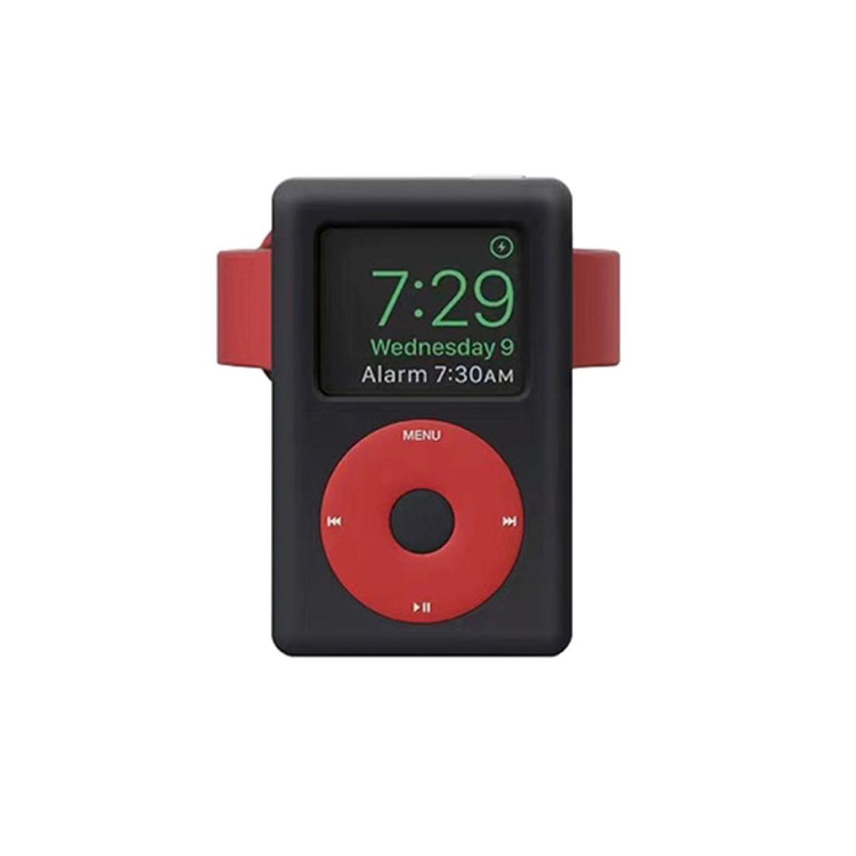 FACTORYTECH - Soporte Dock Para Applewatch Silicona Diseño iPod Classic Negro