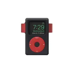 FACTORYTECH - Soporte Dock Para Applewatch Silicona Diseño iPod Classic Negro