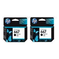 HP - Pack 2 Tintas 667 Negro Original 1275/2374/2375/2376/2775