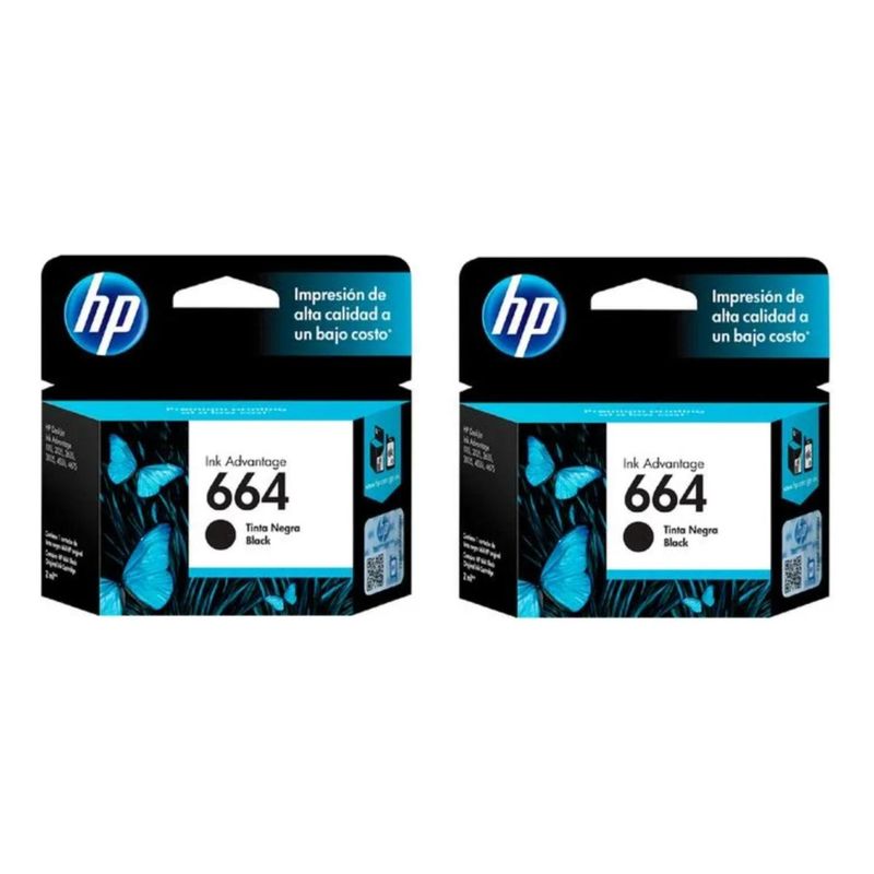 HP - Pack 2 Cartuchos hp 664 Negro Original 1115/2135/3635/3835