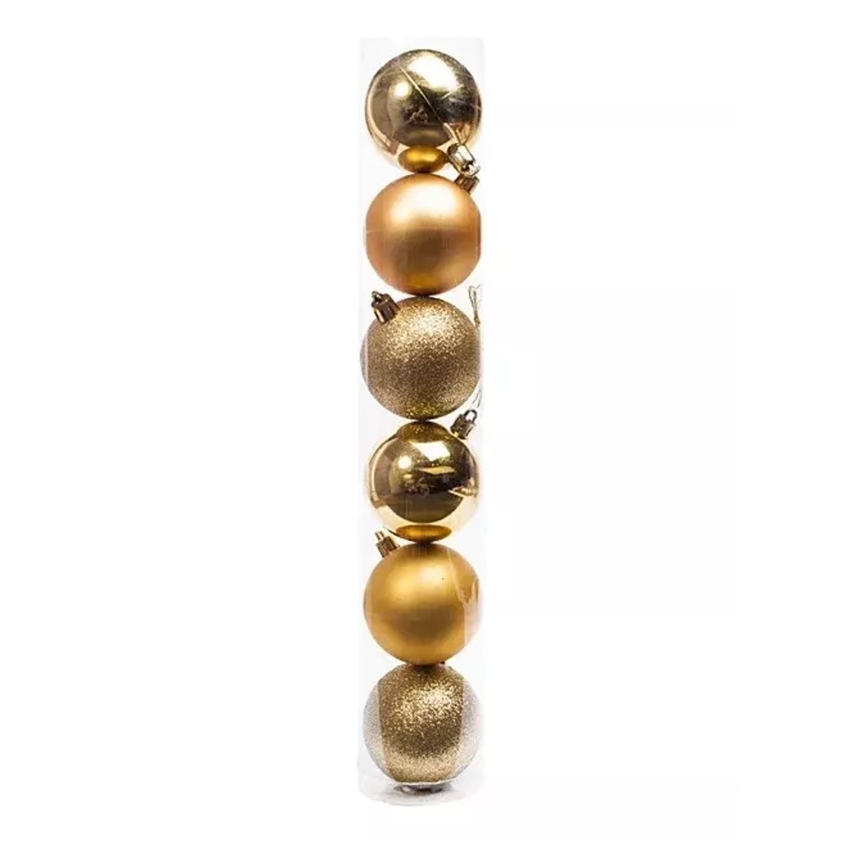 GENERICO - Pack 06 Esferas 6 Cm Doradas - S9910D