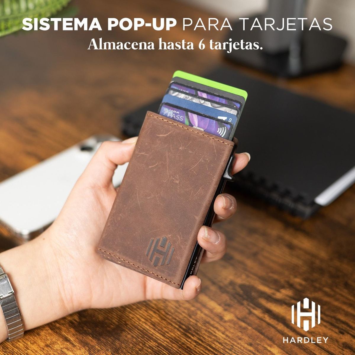 HARDLEY - Billetera Hombre De Cuero Hardley Tarjetero Rfid