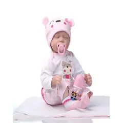 GENERICO - MUÑECA Niña REALISTA TIOZONEY OJOS CERRADOS 7n6