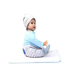 GENERICO - BEBE REBORN REALISTA DE SILICONA Y ALGODÓN 55CM 7n7