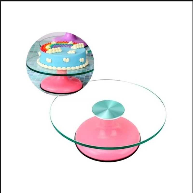 GENERICO - Base Giratoria Tortas Plato Giratorio Vidrio 30cmv