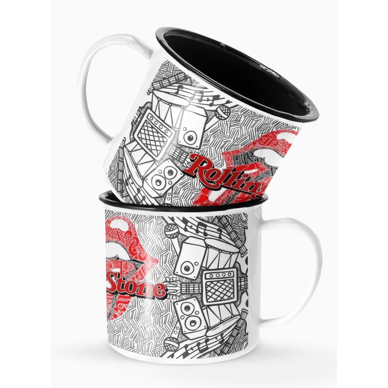 S/M - Taza Lechero Enlozado Rolling Stone Boca