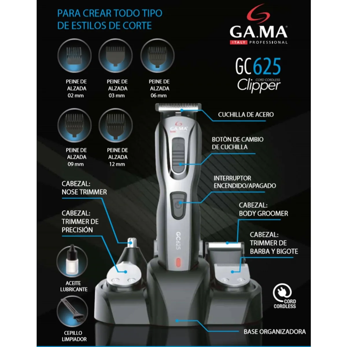 GAMMA - Máquina Gamma Cortadora Clipper Gc625