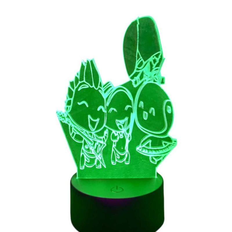 GENERICO - Lámpara Led Ilusión 3d Mini Beat  7 Colores