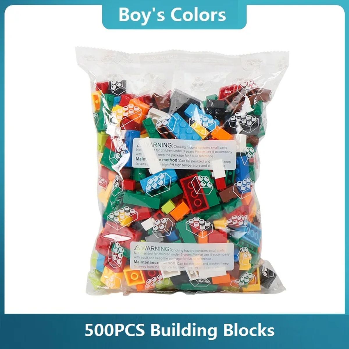 GENERICO - Bloques De Construccion Tipo Leg Bolsa 500 Piezas Colores