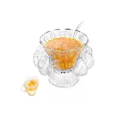 DULCES SUEÑOS - Set de Ponchera de Vidrio 27 Piezas para Momentos Especiales