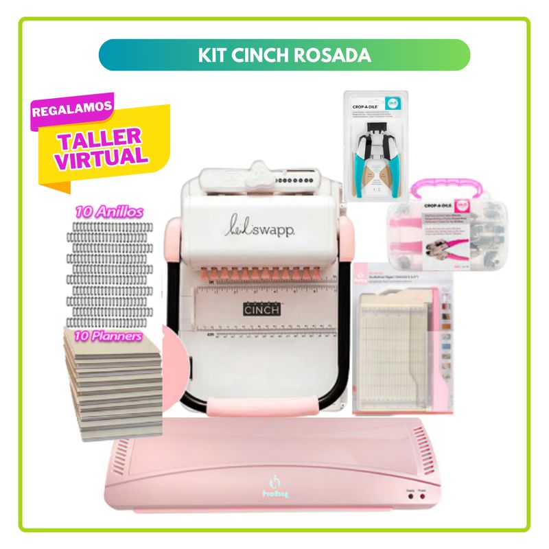 AMERICAN CRAFTS - Cinch rosada laminadora  kit de herramientas S20