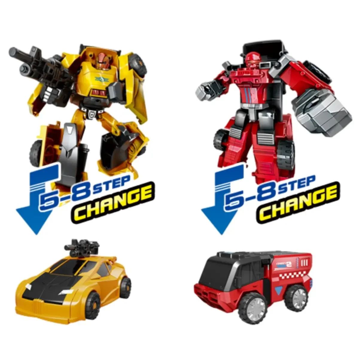 GENERICO - Set Robot Juguete Guerreros Transformables En Vehiculo
