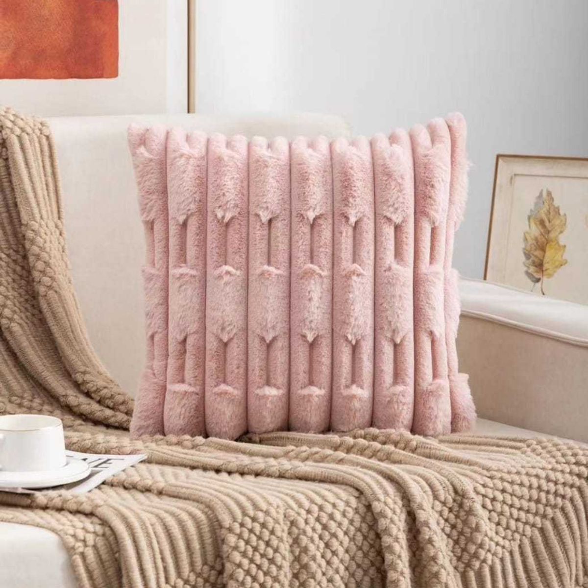 GENERICO - PACK DE 2  FUNDAS ESTILO BAMBU 45x45cm  85