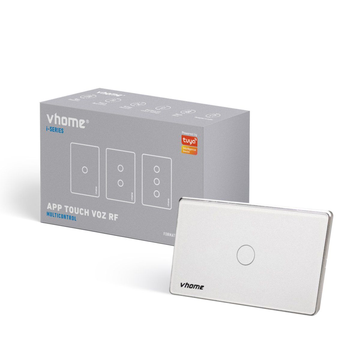VHOME - Interruptor Wifi RF Vhome Design Vector Sin Neutro 1 Canal