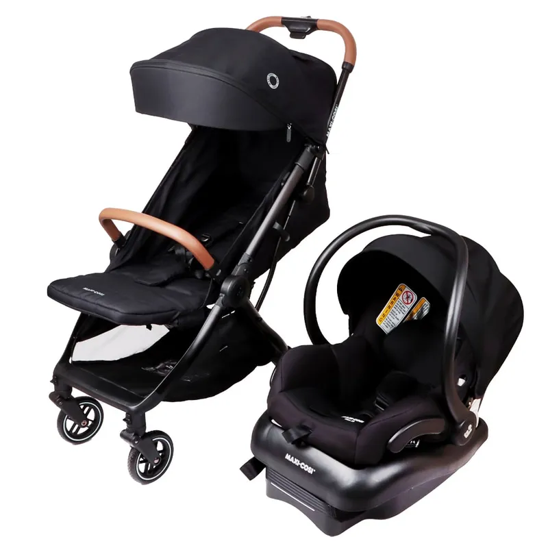 MAXI COSI - Coche Travel System Eva3 Essential Black Maxi Cosi