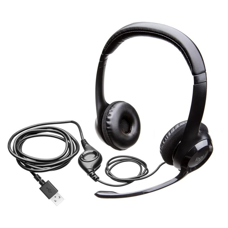 LOGITECH - Audífonos Logitech H390 Stereo Micrófono USB Negro
