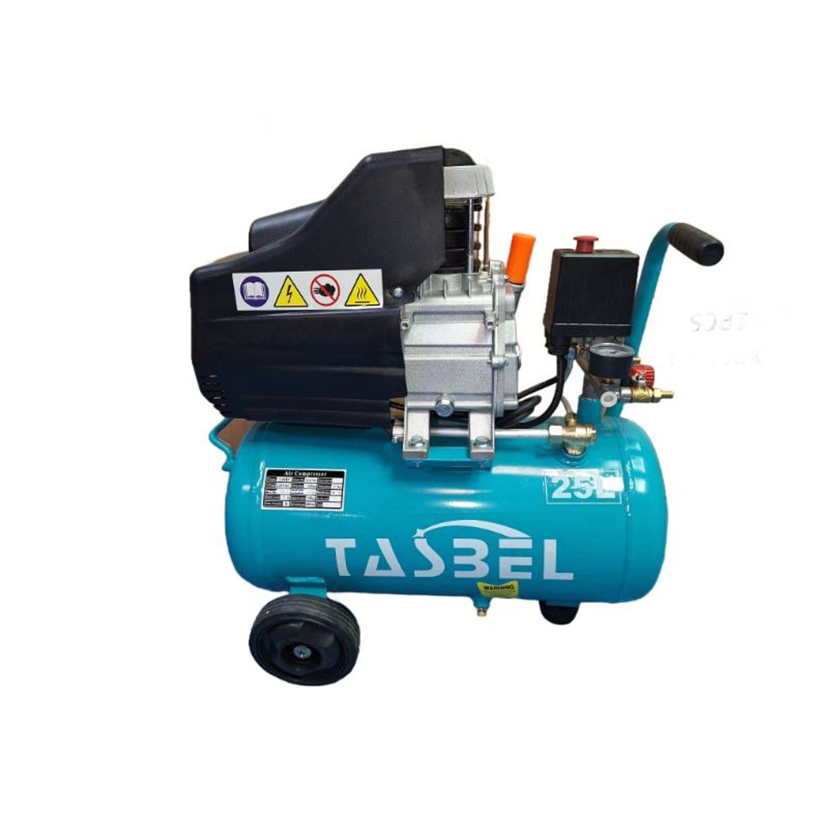 GENERICO - Compresor De Aire 25 Litros Con Acople Y Ruedas