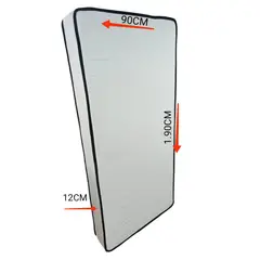 RECUTEX - COLCHONETA ESPUMA ECONOMICO CLIPPER LISO 1P D15 X 12CM ALTO