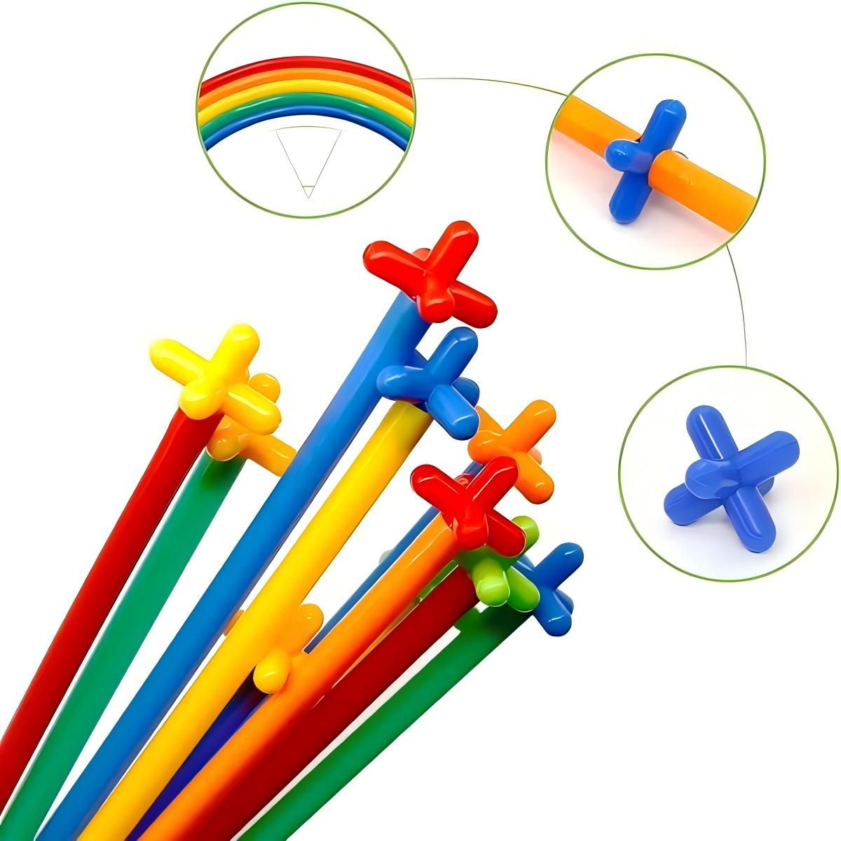 GENERICO - Juguetes De Construcción De Paja 500 Pcs Regalos Para Niños