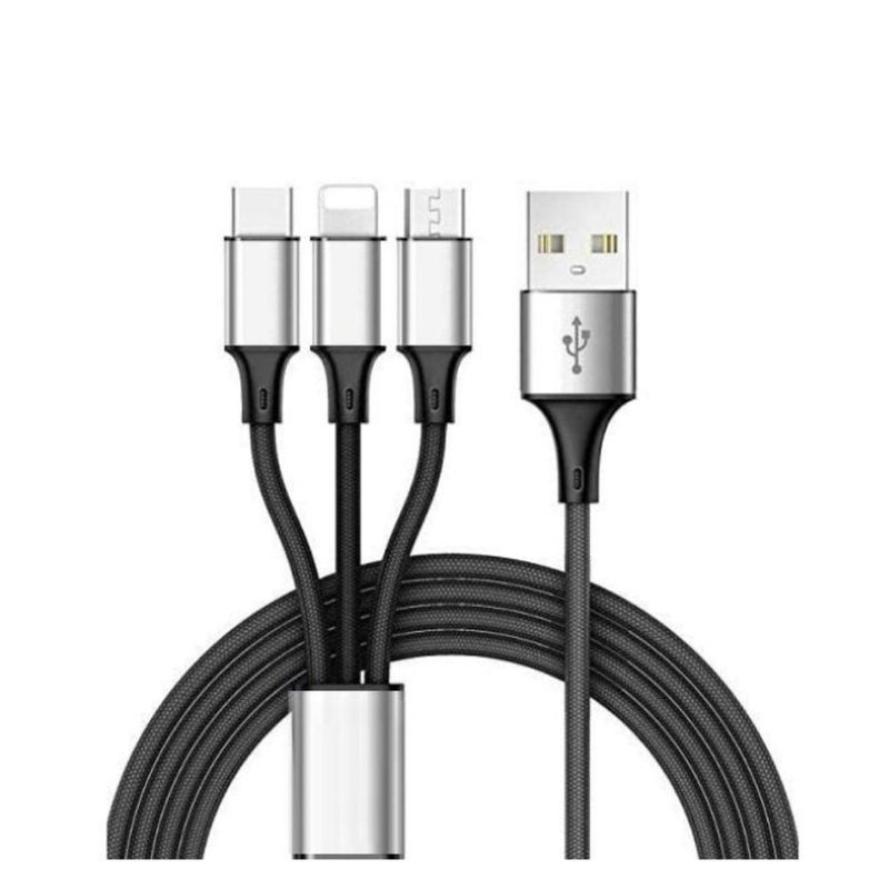 GENERICO - CABLE USB 3 EN 1 TIPO C IPHONE MICRO